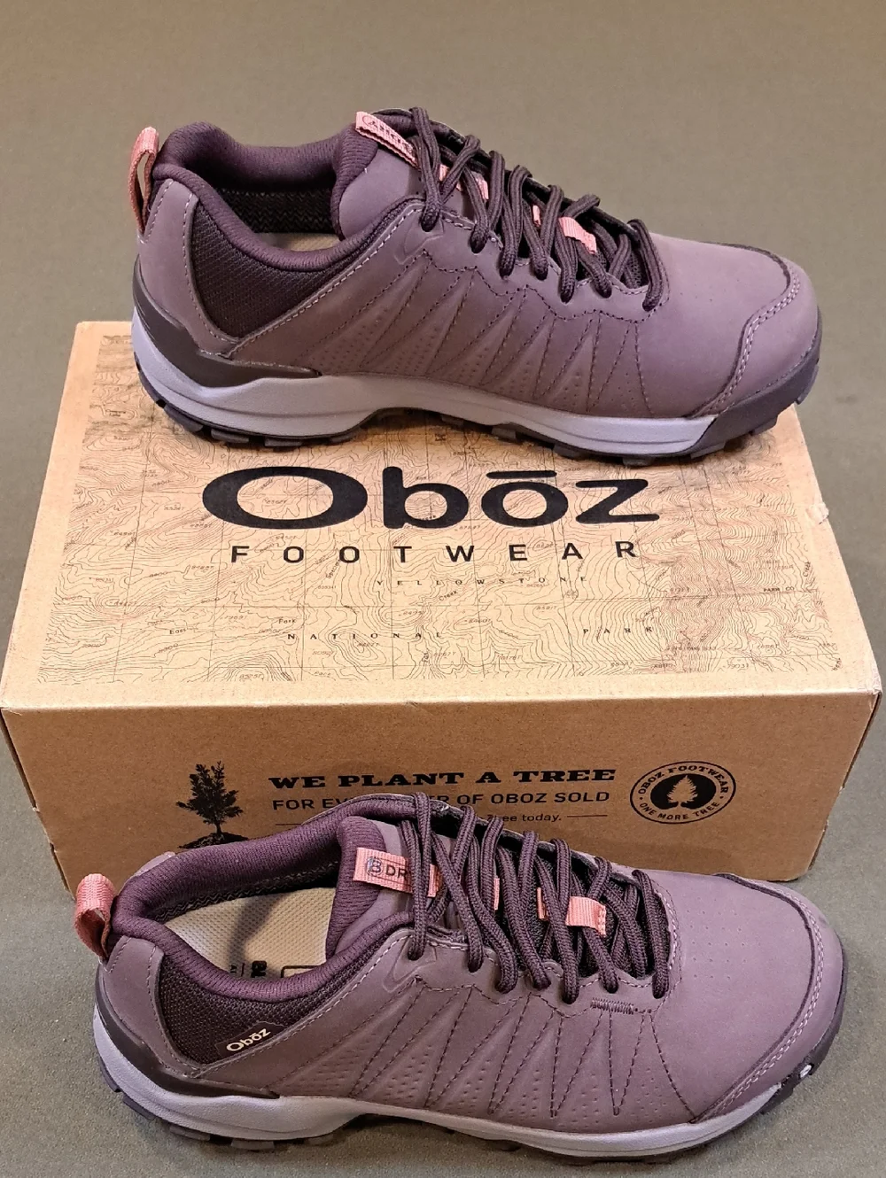 Oboz Sypes Low Leather WP Hiking Shoes - Color: Peppercorn - Size: Women's 7